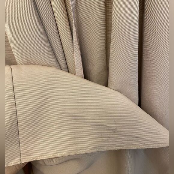 OLEG CASSINI beige biscotti illusion lace formal dress bridesmaid wedding gown 4 - Picture 9 of 16